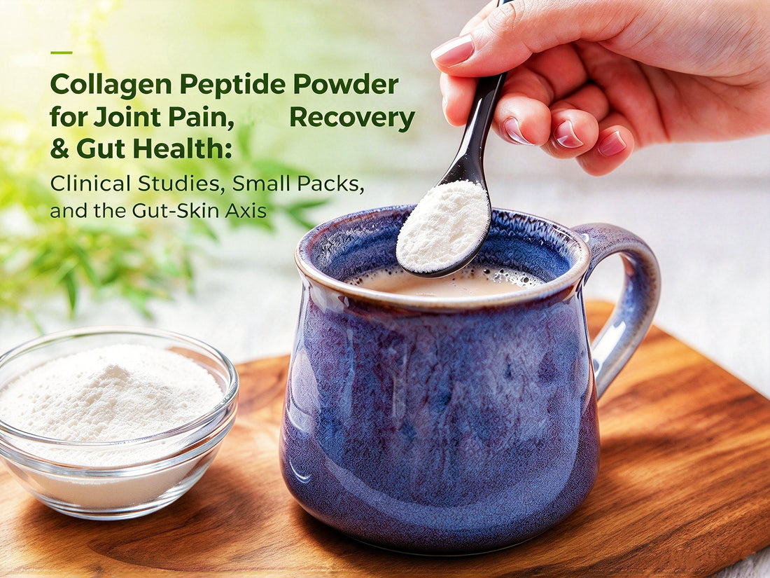 Collagen Peptide Powder for Joint Pain, Recovery & Gut Health: Clinical Studies, Small Packs, and the Gut-Skin Axis
