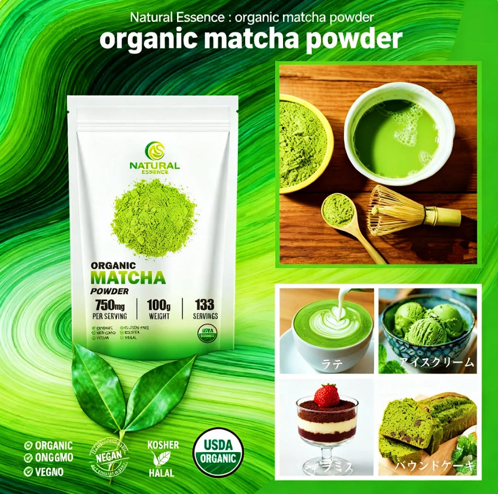 Organic Matcha Powder-Green Tea-USDA Organic Certification-100G