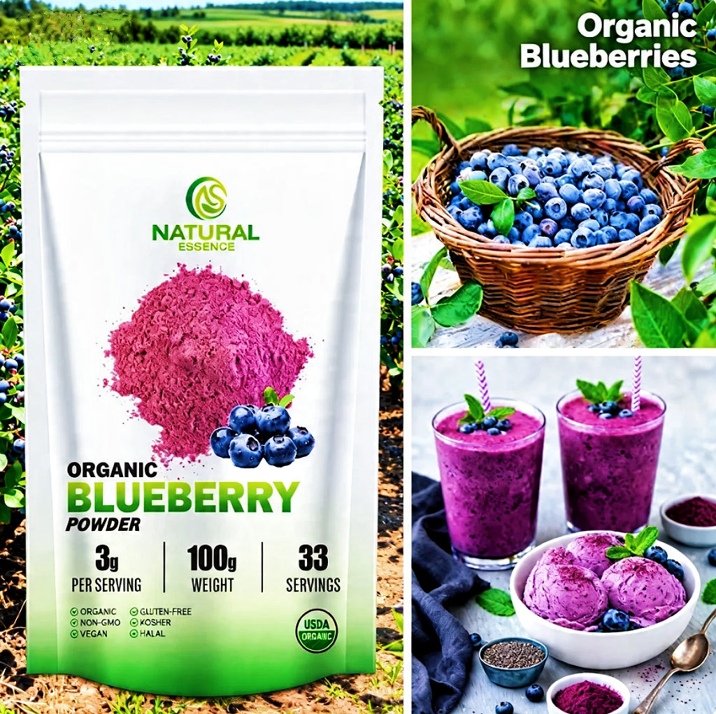 Organic Blueberry Powder-Antioxidant-Rich Superfood for Everyday Wellness-small package