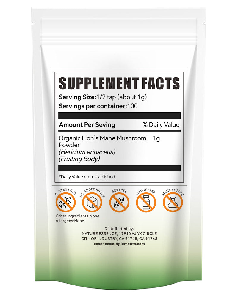 Organic Lion's Mane Mushroom Powder