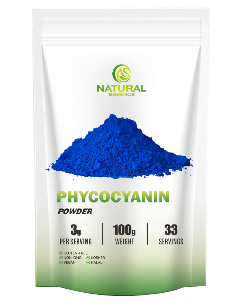 Phycocyanin Powder - Natural Blue Pigment Protein from Spirulina Extract for Antioxidant Health Supplements-100g