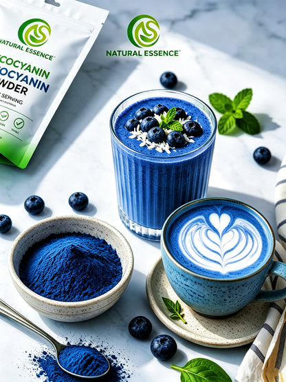 Phycocyanin Powder - Natural Blue Pigment Protein from Spirulina Extract for Antioxidant Health Supplements-100g